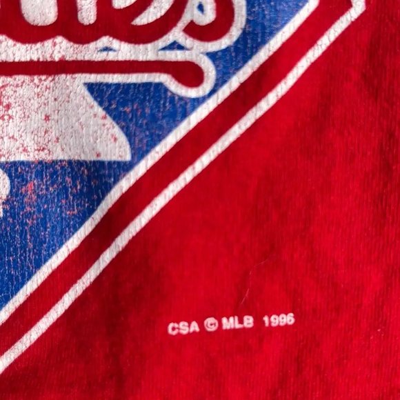 Philadelphia Phillies 90s Oversized Vintage Logo Tee Shirt - Picture 3 of 3